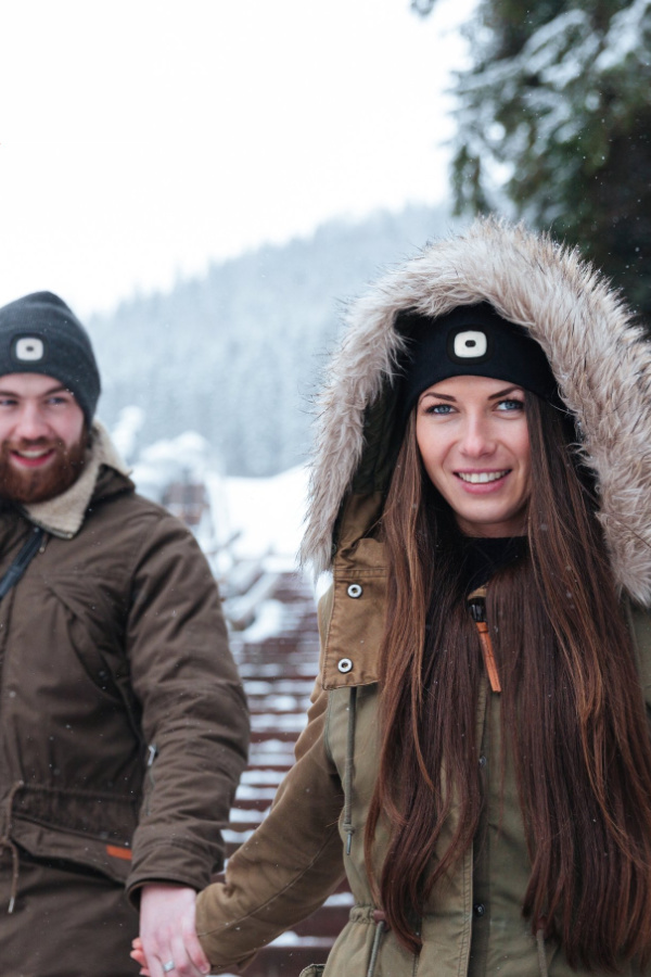 Head Lightz LED head lamp hats make a great stocking stuffer for our shorter days