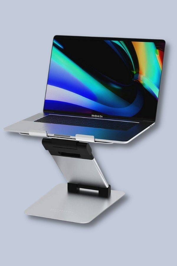 Great Father's Day gift for dads who still are working from home, this ObVus laptop tower stand helps dad change positions while working