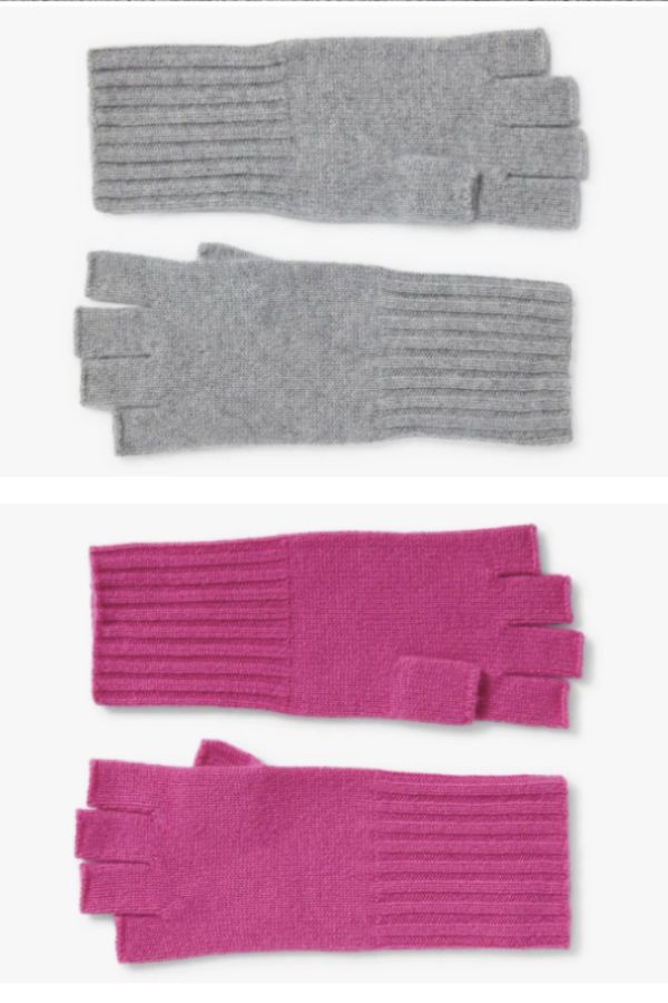 Recycled Cashmere fingerless texting gloves: Tech gifts for teens Recycled Cashmere fingerless texting gloves: Tech gifts for teens