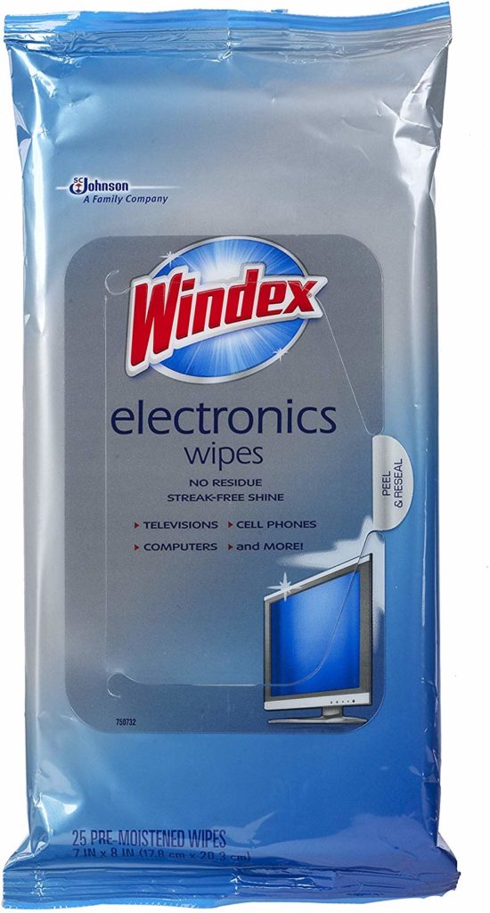 How to clean and disinfect phones and gadgets during cold and flu season: Windex electronic wipes