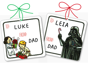 Free Star Wars gift tags you can print with your own droid