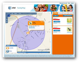 AT&T FamilyMap – reach out and track someone