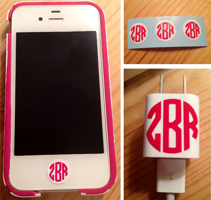 Monogram your iPhone with these cool decals