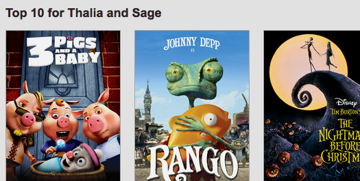 Netflix creates individual profiles on your account. This is a very very good thing.