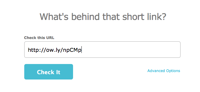 How do you know whether to click that short URL?