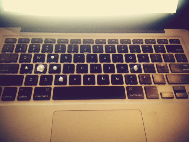 Using keyboard decals to refurbish your Mac keyboard. Or uh, mine.