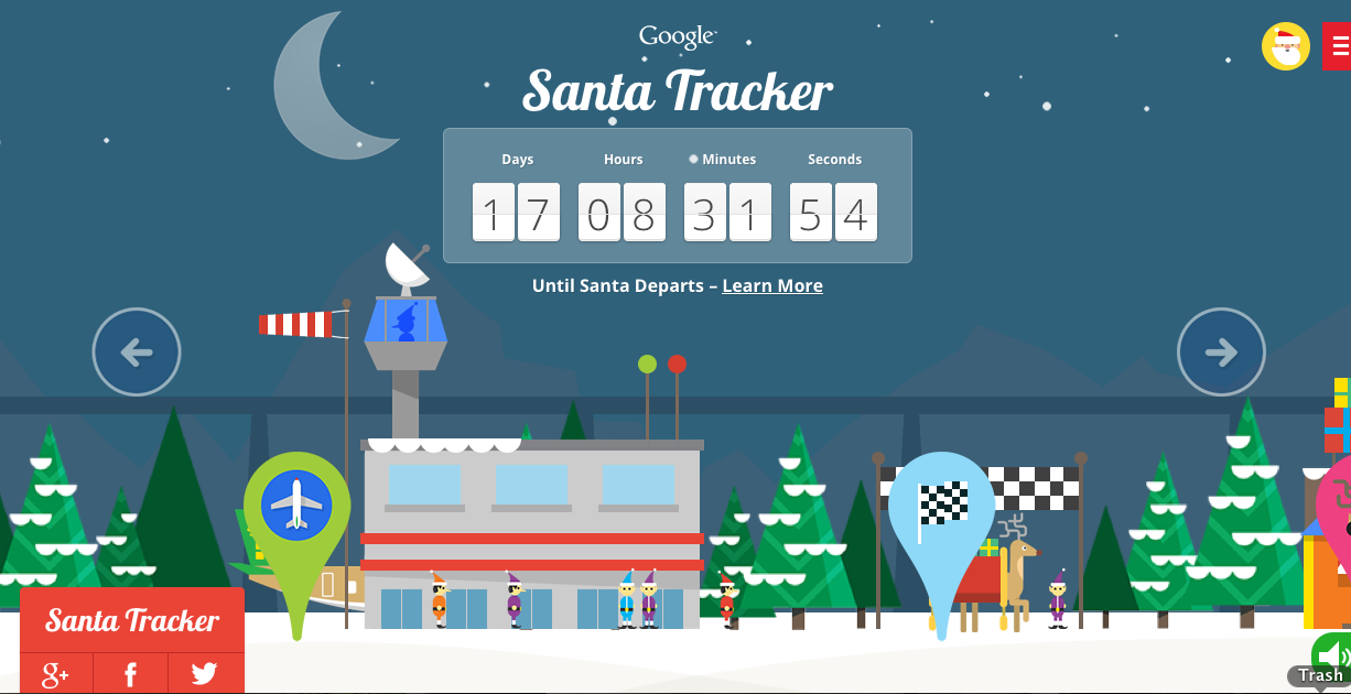 Google's Santa Tracker begins counting down the days till