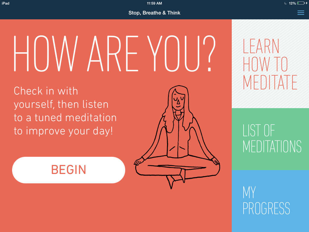 Serenity now! A free meditation app offers help for busy modern parents and their kids.