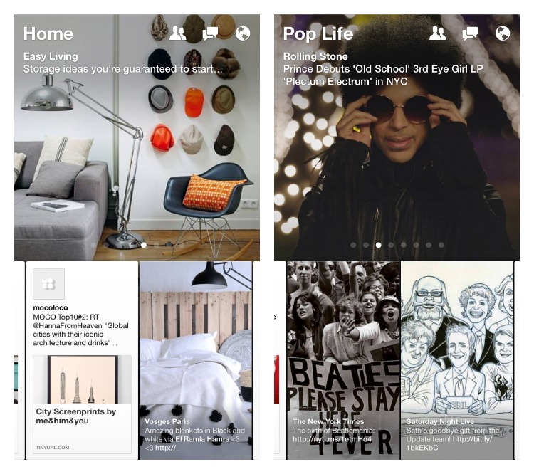 The new Facebook Paper app: Like Flipboard, only you know. From Facebook.