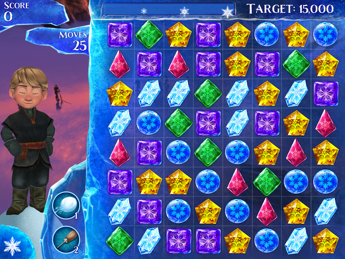 The Frozen Free Fall game app: Like Candy Crush for kids who can’t stop singing “Let it Go”