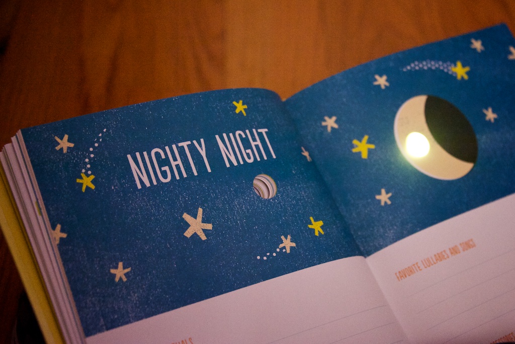 A baby journal book that glows as your child grows