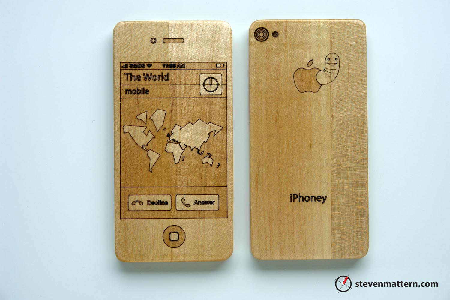 Baby’s first iPhone. Don’t worry, it’s made from maple.