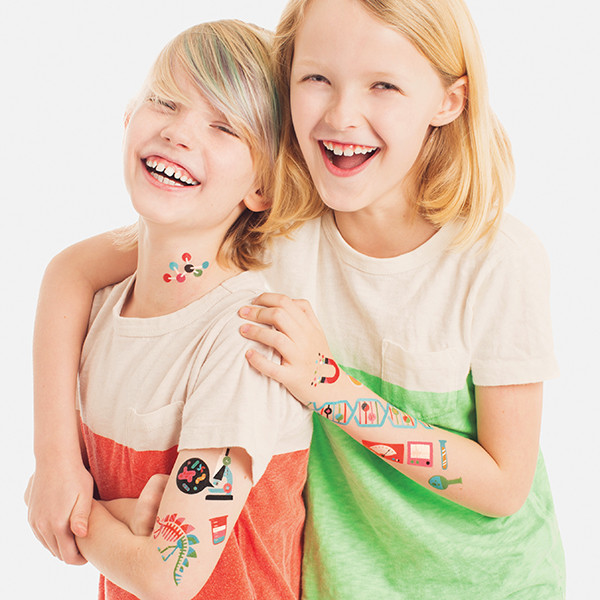 Cool STEM gifts for girls: Tattly science temporary tattoos
