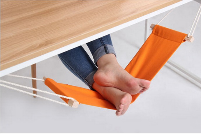 The Foot Hammock, A Brilliant Device Designed to Allow People to  Comfortably Rest Their Feet Underneath a Desk