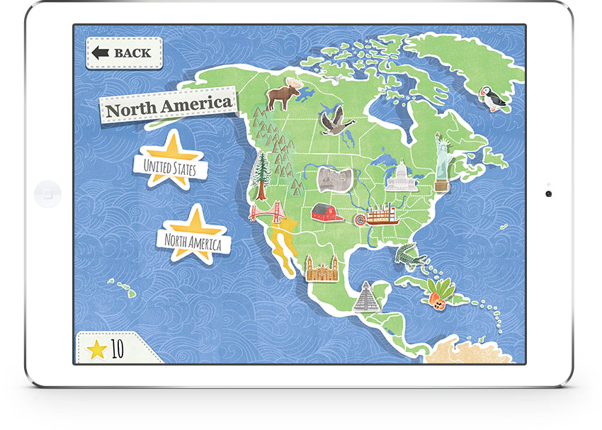 Amazing World Atlas app: Making geography fun for kids. And a little competitive too.