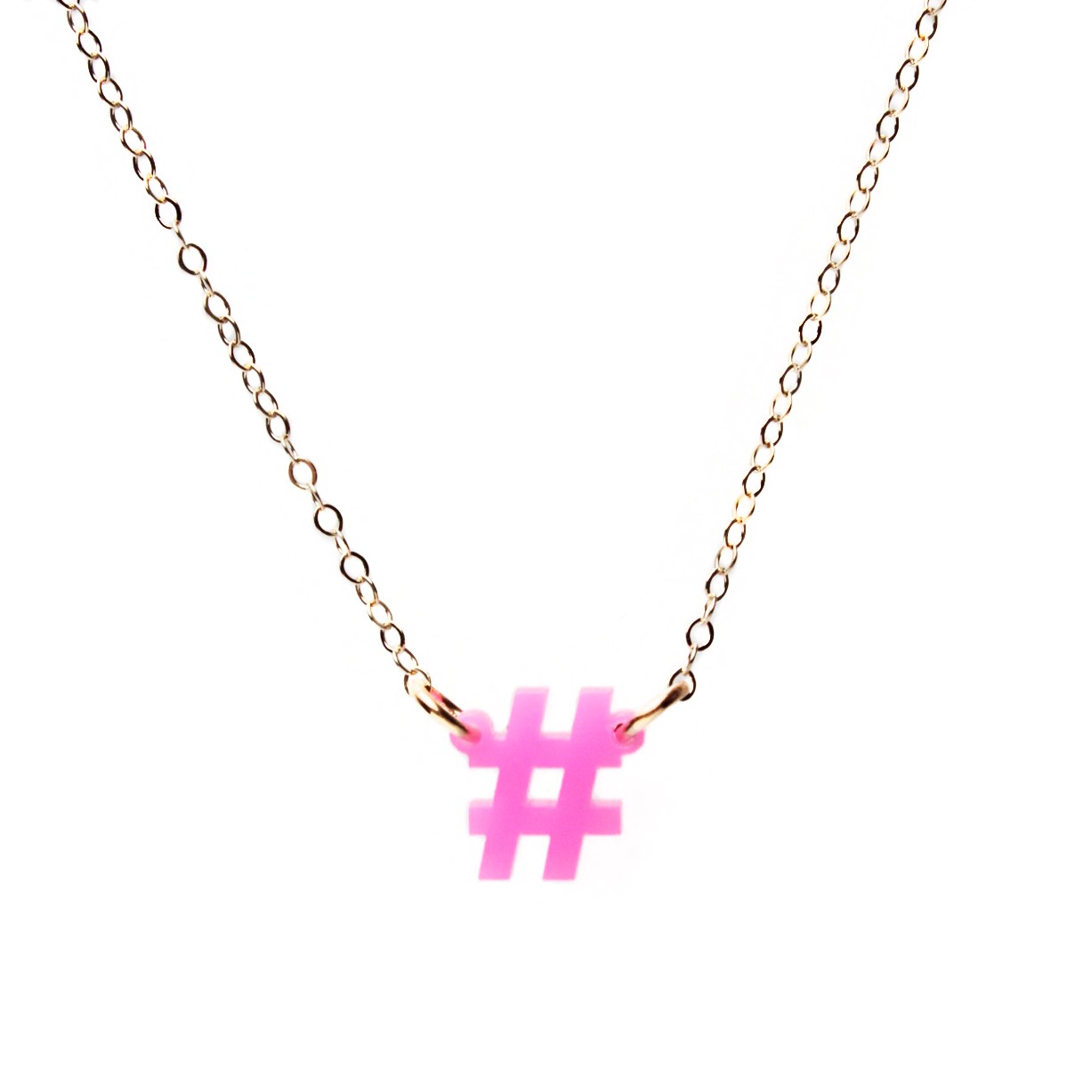 The mini hashtag necklace: Wear your love of social media around your neck