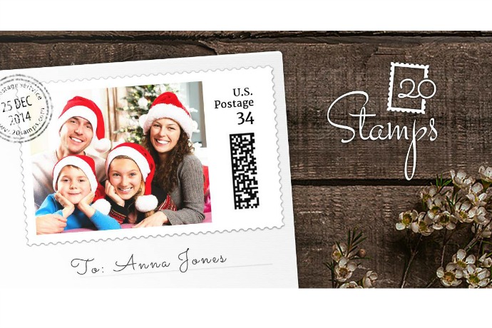 20Stamps: Cool customized photo stamps for the holidays and beyond