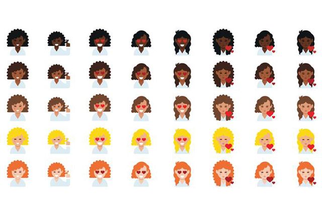 Curly-haired emojis: Because why should straight-haired girls have all the emoji fun?