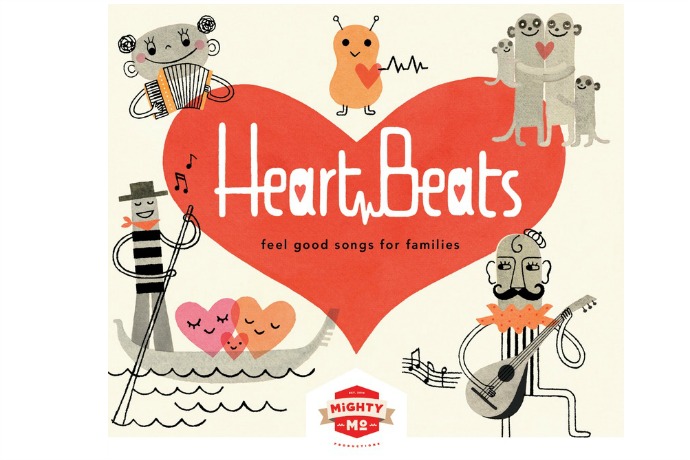 Kids’ music for Valentine’s Day: Heart Beats is ultimate cool compilation, nothing sappy.