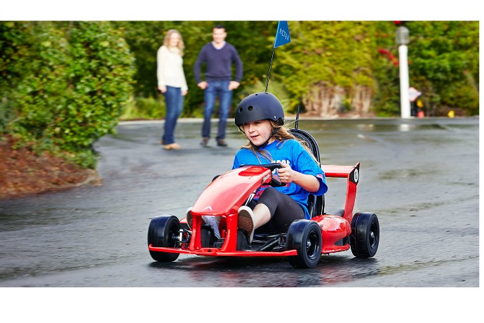 A new go-kart for kids you control with your phone. Whoa!