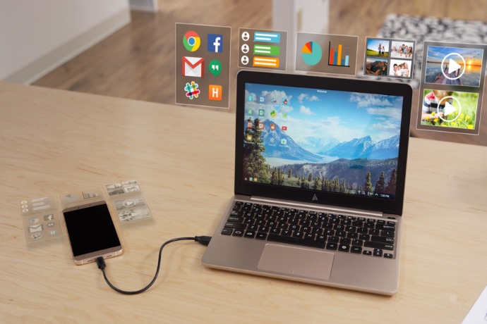 The Superbook turns your smart phone into a laptop. Yes, you read that correctly.