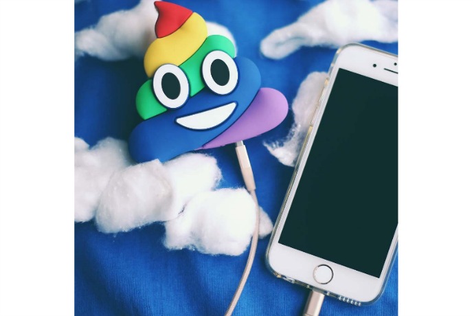 Charge your smart phone with poop. Emoji, that is.