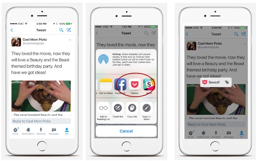 Pocket: The Pinterest alternative to help save all those articles, recipes, tweets and more.