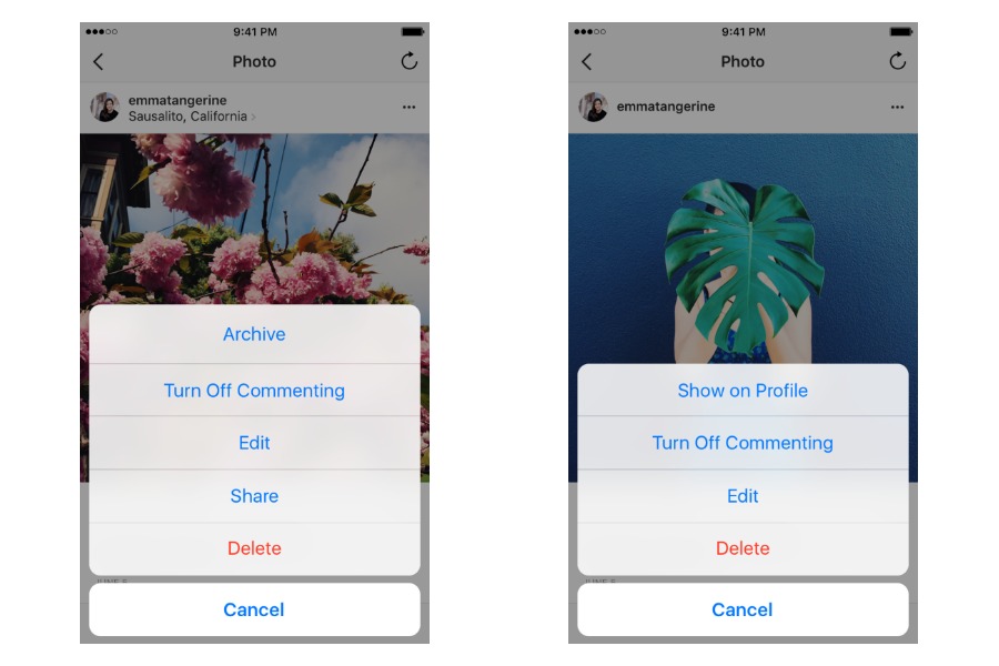 Instagram’s new Archive feature lets you hide photos, rather than delete them. Brilliant!