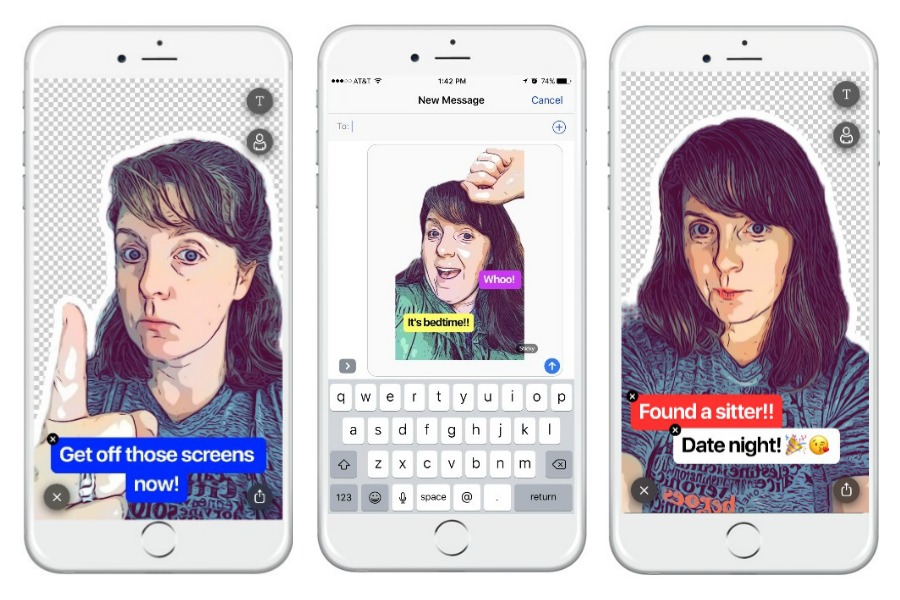 How to make cool social media stickers from your own selfies