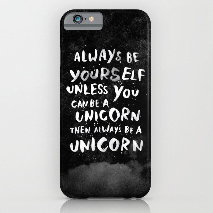 Unicorn iPhone cases: Always be yourself unicorn iPhone case at Society 6