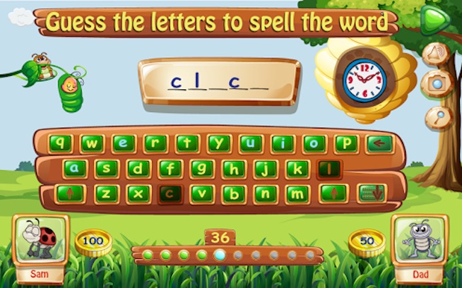 Best reading apps for kids: Spelling Bug Hangman