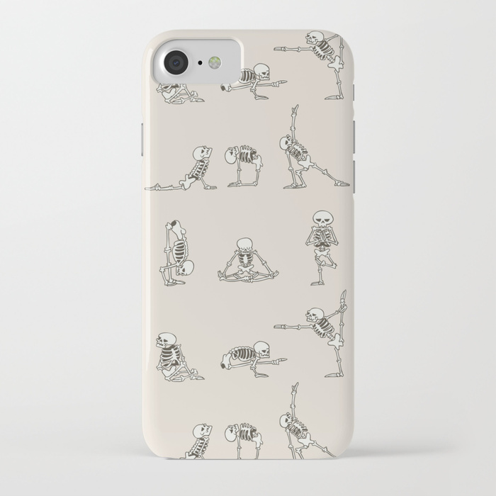 Halloween iPhone cases: Skeleton Yoga Case from Huebucket on Society 6