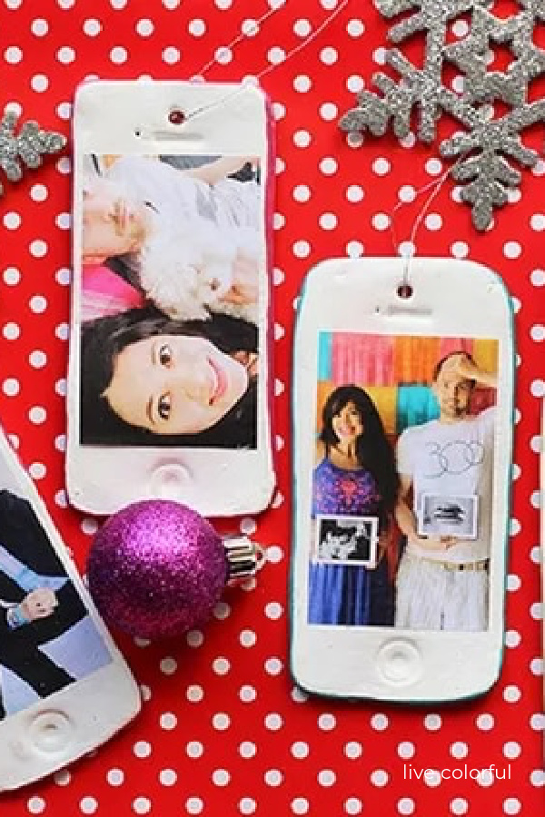 iPhone Christmas photo ornament DIY from Live Colorful