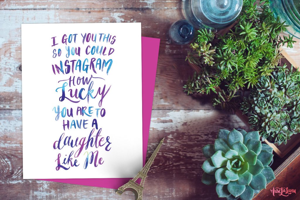 Mother's Day card: Instagram 