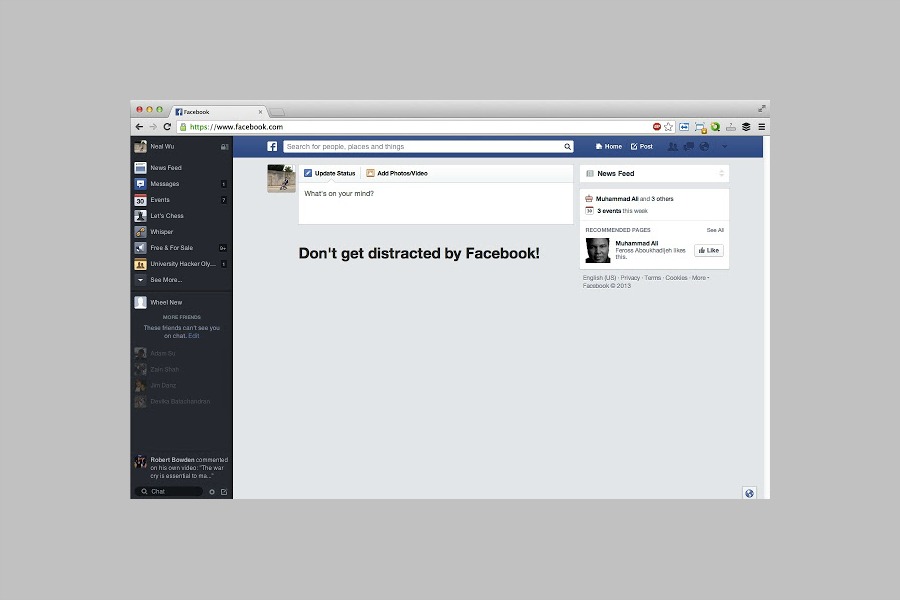 Kill News Feed: In case you need a little break from your Facebook feed