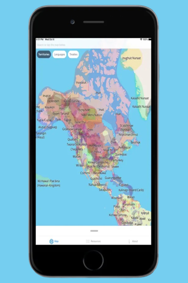The Native Land map app for iOS and Android