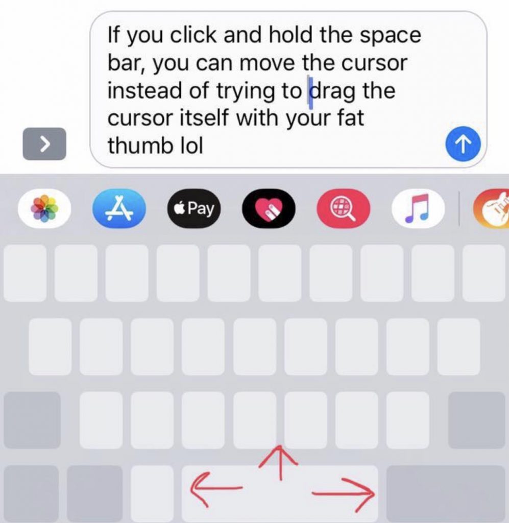 Viral iphone keyboard trick