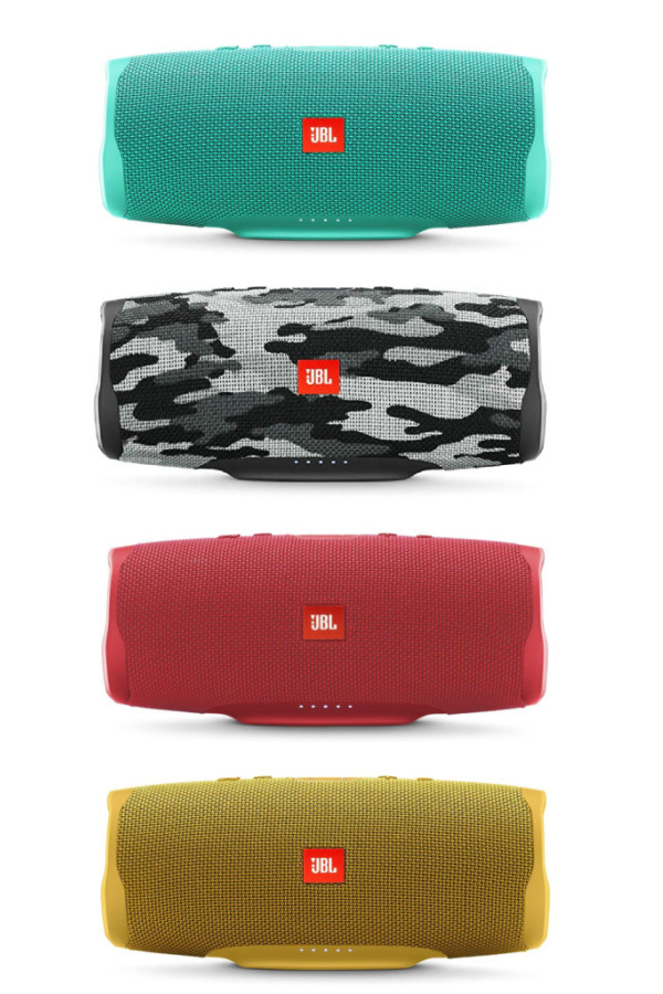 Tech Holiday Gift Guide for Teens; The JBL Charge 4 Portable Bluetooth speakers in lots of colors and designs