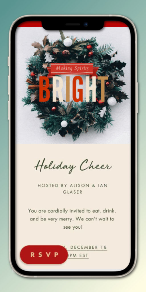 For last minute holiday invitations: Paperless Post flyers are fantastic