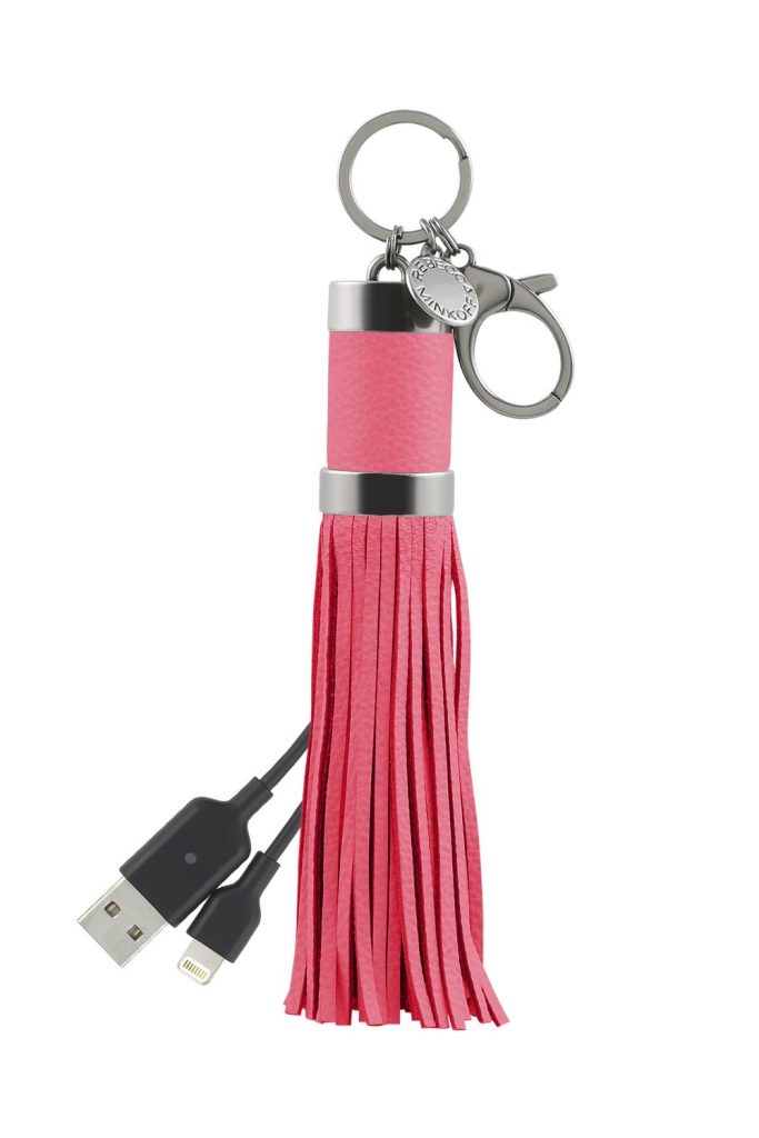 Stylish tech gifts for the trendsetter in your life: Rebecca Minkoff power tassel keychain 