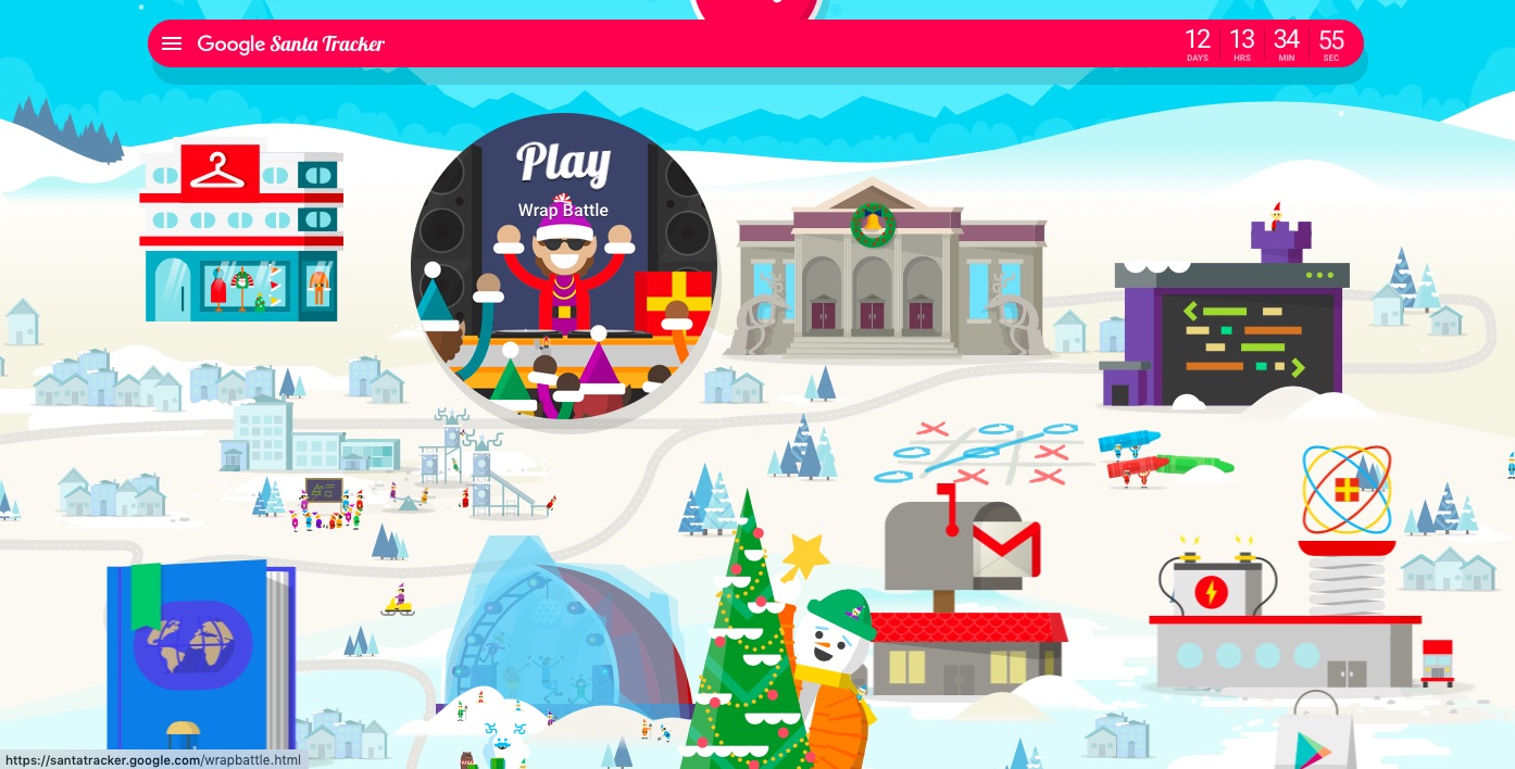 Ways to track Santa: Google's Santa Tracker site