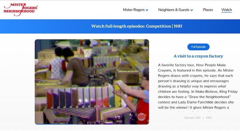 The new Mister Rogers' Neighborhood website is pure magic.