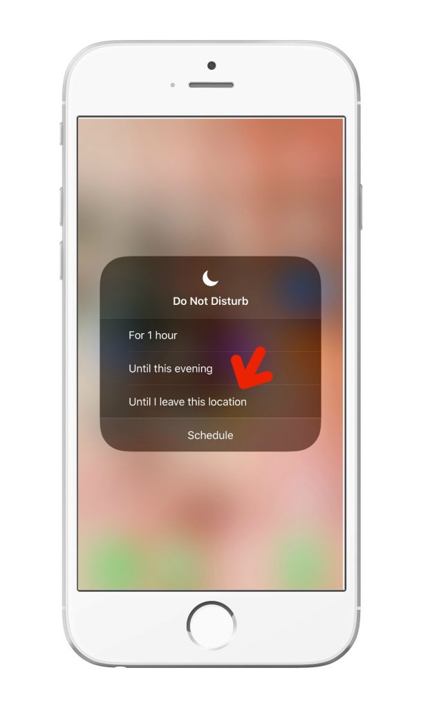How to turn on location based do not disturb in iOS 12