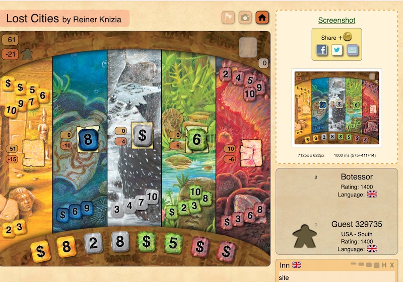 3 ways to play board games online: Join Happy Meeple for an easy interface but limited game choice.