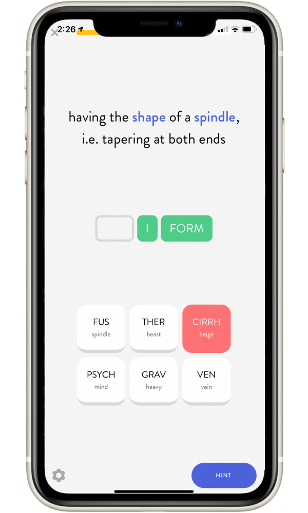 Increase your vocabulary skills with regular practice on the Wordcraft app