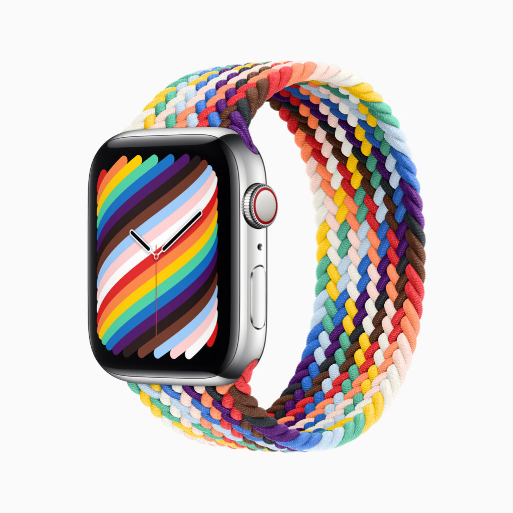 Apple Watch 2021 Pride Band in rainbow braid. Gorgeous!