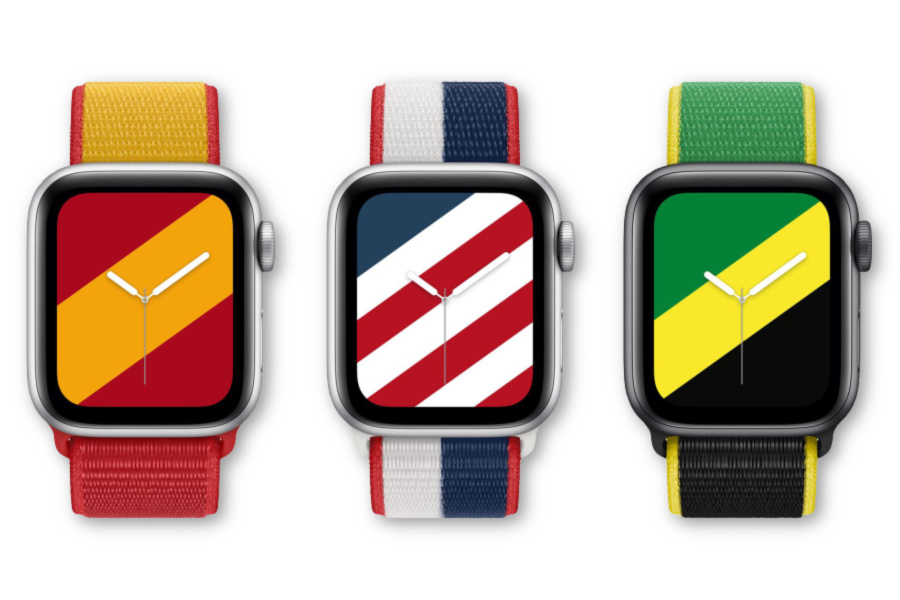 In time for the Olympics, the new Apple Watch International Sports Bands coordinate with matching faces. Name those countries!