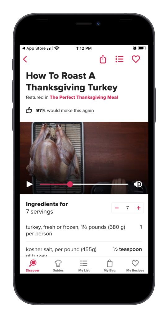 5 surprising apps to help you plan and execute holiday dinners: The Tasty app's step-by-step videos help beginners and experts alike.