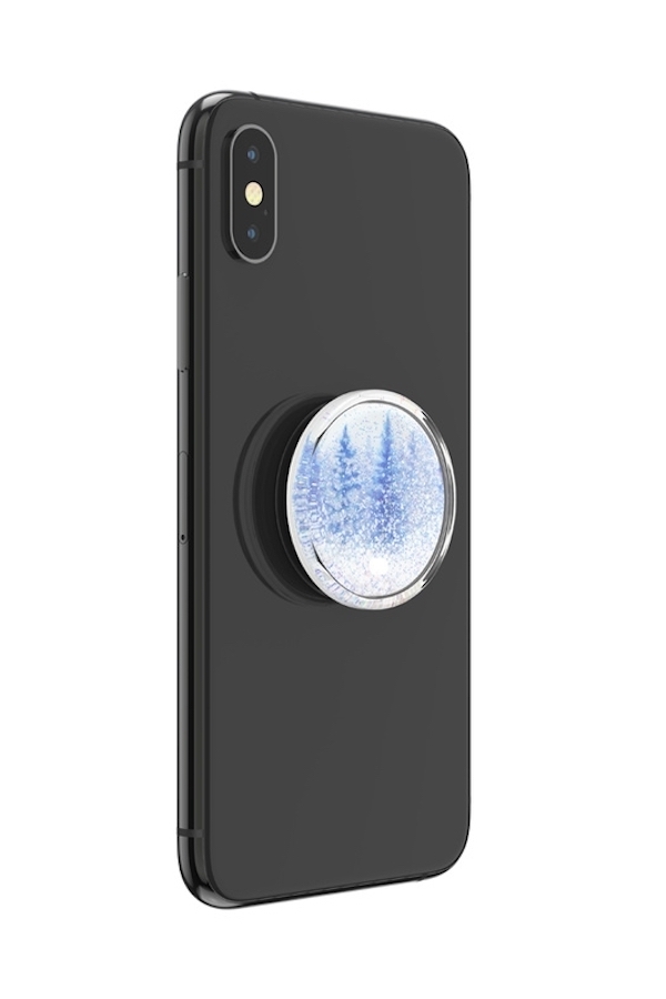 Love the new snow globe Pop Sockets for the holidays featuring images like this winter forest | cool mom tech