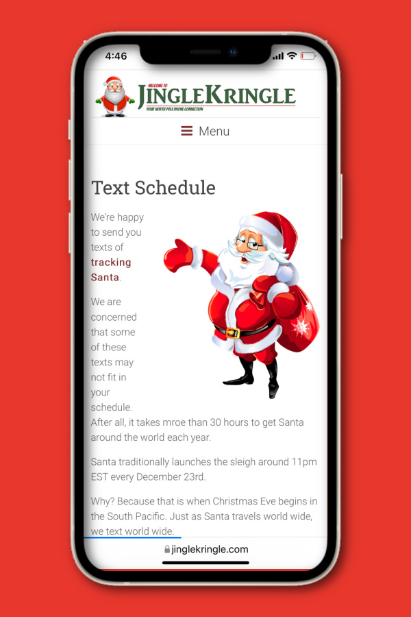 Jingle Kringle: A low-tech way to get texts from Santa about his whereabouts Christmas Eve